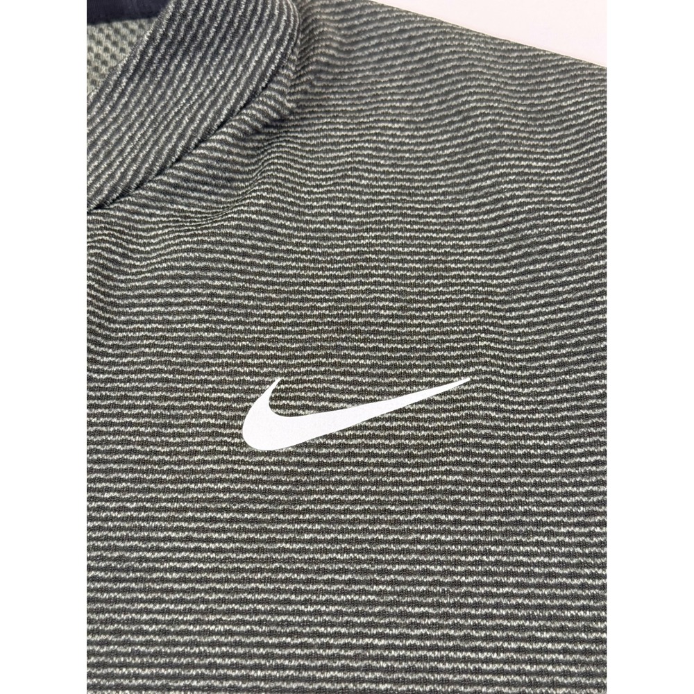 Nike Golf Womens Dri-FIT Polo Shirt Large Olive Green Stripe Pumpkin Ridge Logo - Picture 4 of 10
